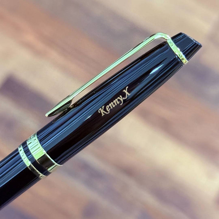 Personalized Name Engraving On Waterman Expert3 Laque Black GT Fountain Pen