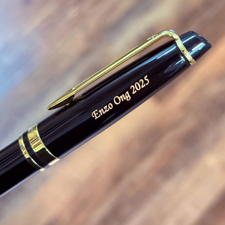 Personalized Name Engraving On Waterman Expert3 Laque Black GT Rollerball Pen