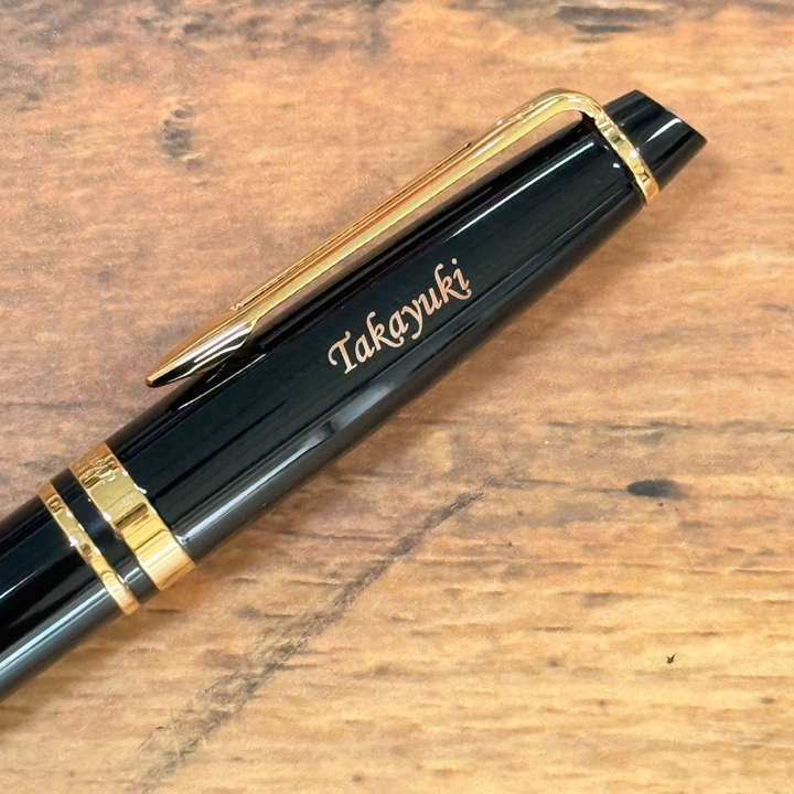 Personalized Name Engraving Waterman Expert3 Laque Black GT Rollerball Pen