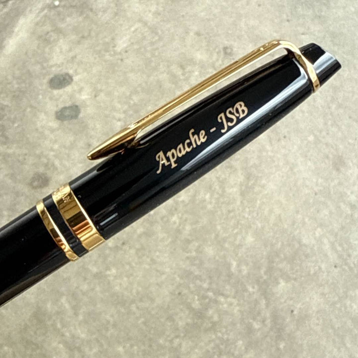 Personalized Name Engraving On Waterman Expert3 Laque Black GT Rollerball Pen