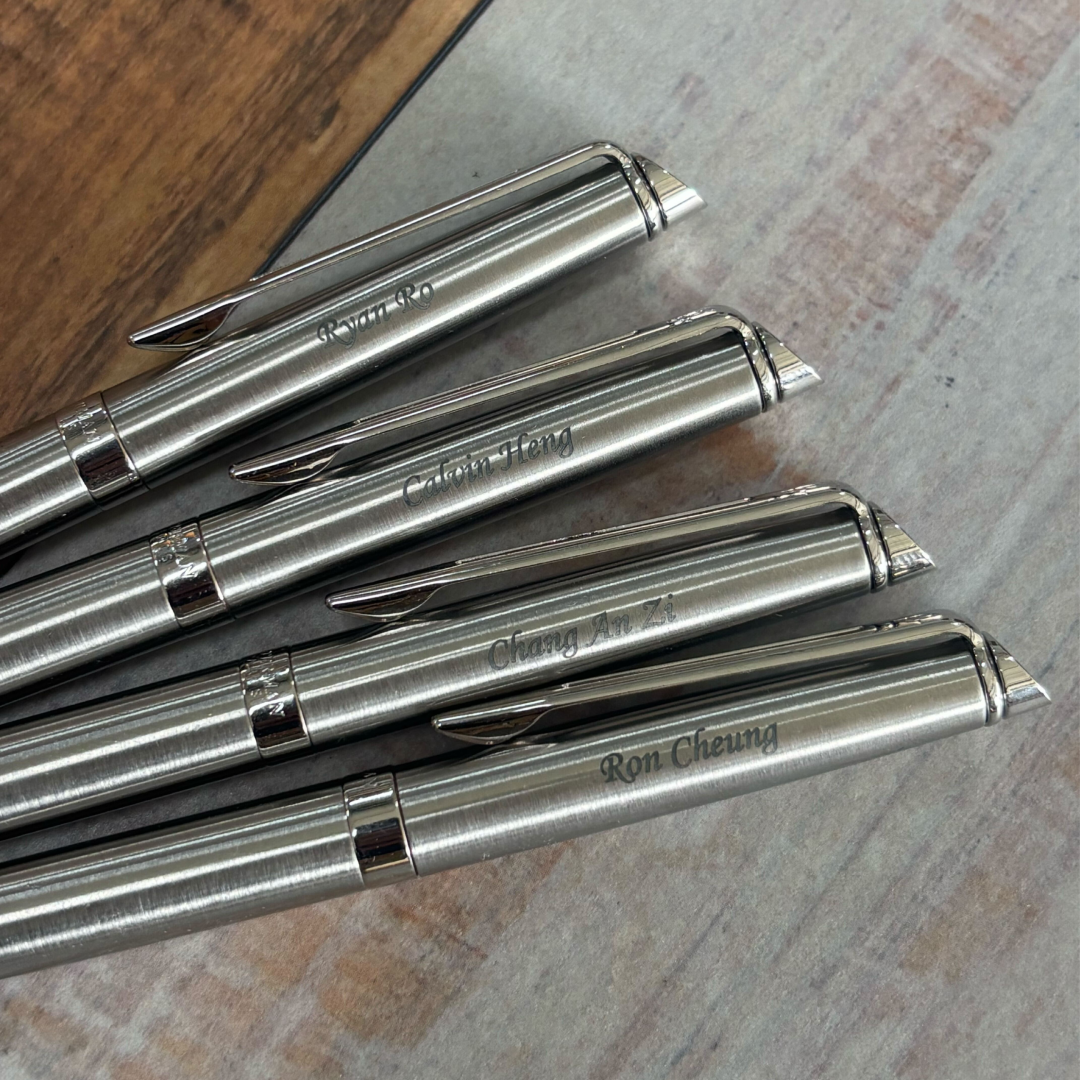 Personalized Name Engraving On Waterman Hemisphere Stainless Steel CT Ballpoint Pen