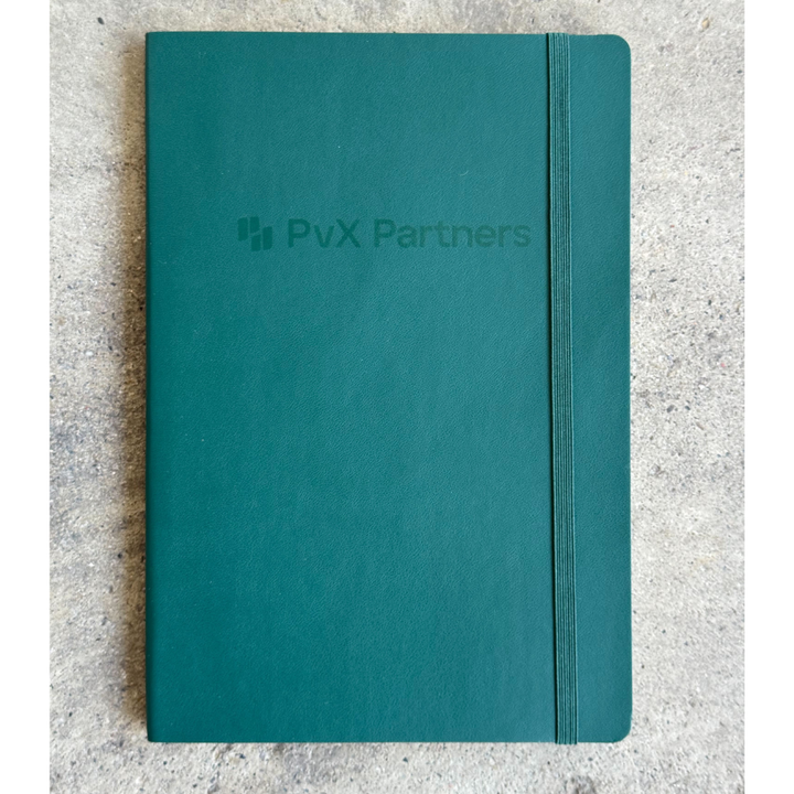 Personalized Name Embossing on Leuchtturm1917 Natural Colours A5 Medium Softcover Notebook - Dotted / Forest Green