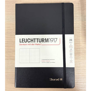 Personalized Name Embossing on Leuchtturm1917 A5 Medium Hardcover Notebook - Dotted / Black