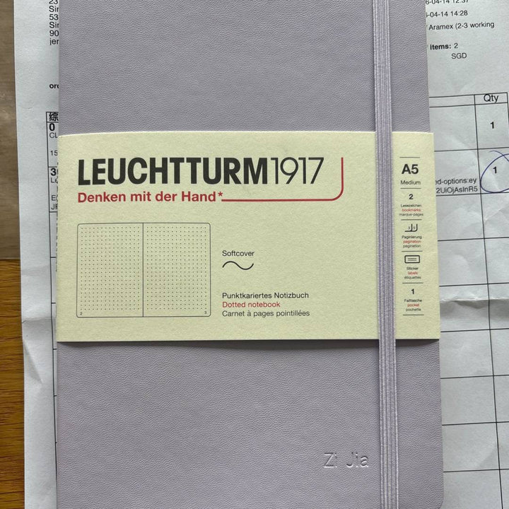 Leuchtturm1917 A5 Medium Softcover Notebook in Dotted / Lilac — Leuchtturm1917 notebook — quality writing journal with premium paper, at Cityluxe Singapore stationery store