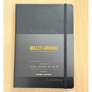 Personalized Name Embossing on Leuchtturm1917 Bullet Journal Edition 2 A5 Medium Hardcover Notebook - Dotted / Black