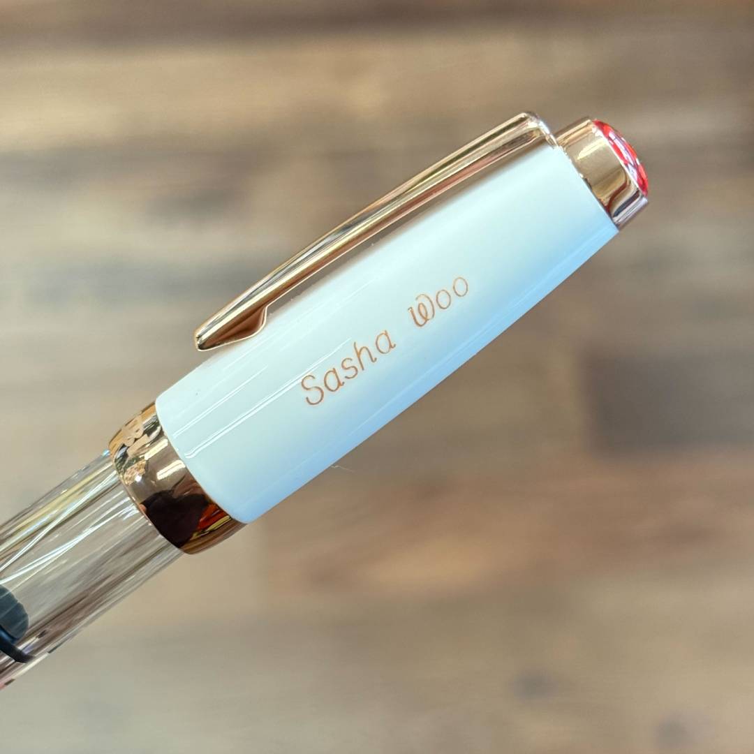 Personalized Name Engraving On TWSBI Diamond Mini with Rose Gold Trim II Fountain Pen
