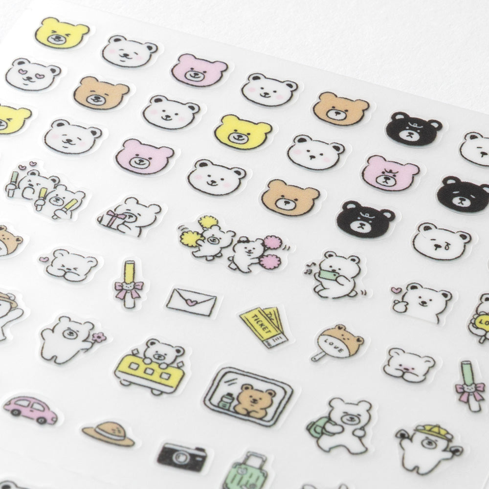 Midori Sticker (1 Sheet) - Pictograph Bear — detail view