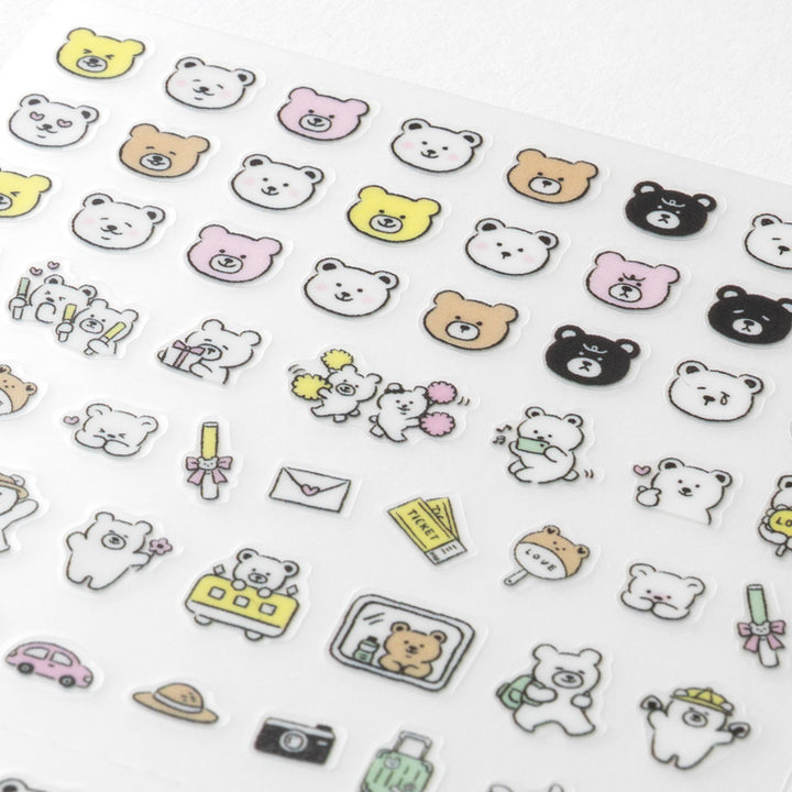 Midori Sticker (1 Sheet) - Pictograph Bear — detail view