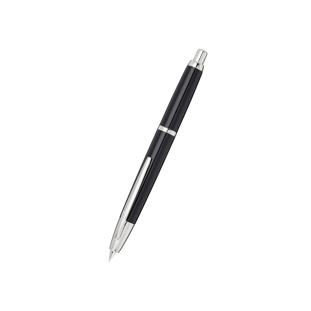 Pilot Capless Decimo Fountain Pen - Black with 18K Gold Rhodium-plated Broad Nib