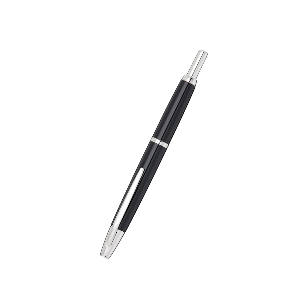 Pilot Capless Decimo Fountain Pen - Black with 18K Gold Rhodium-plated Broad Nib
