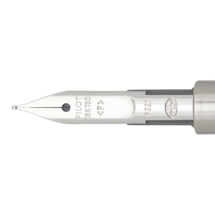 Pilot Capless Decimo Fountain Pen - Black with 18K Gold Rhodium-plated Broad Nib