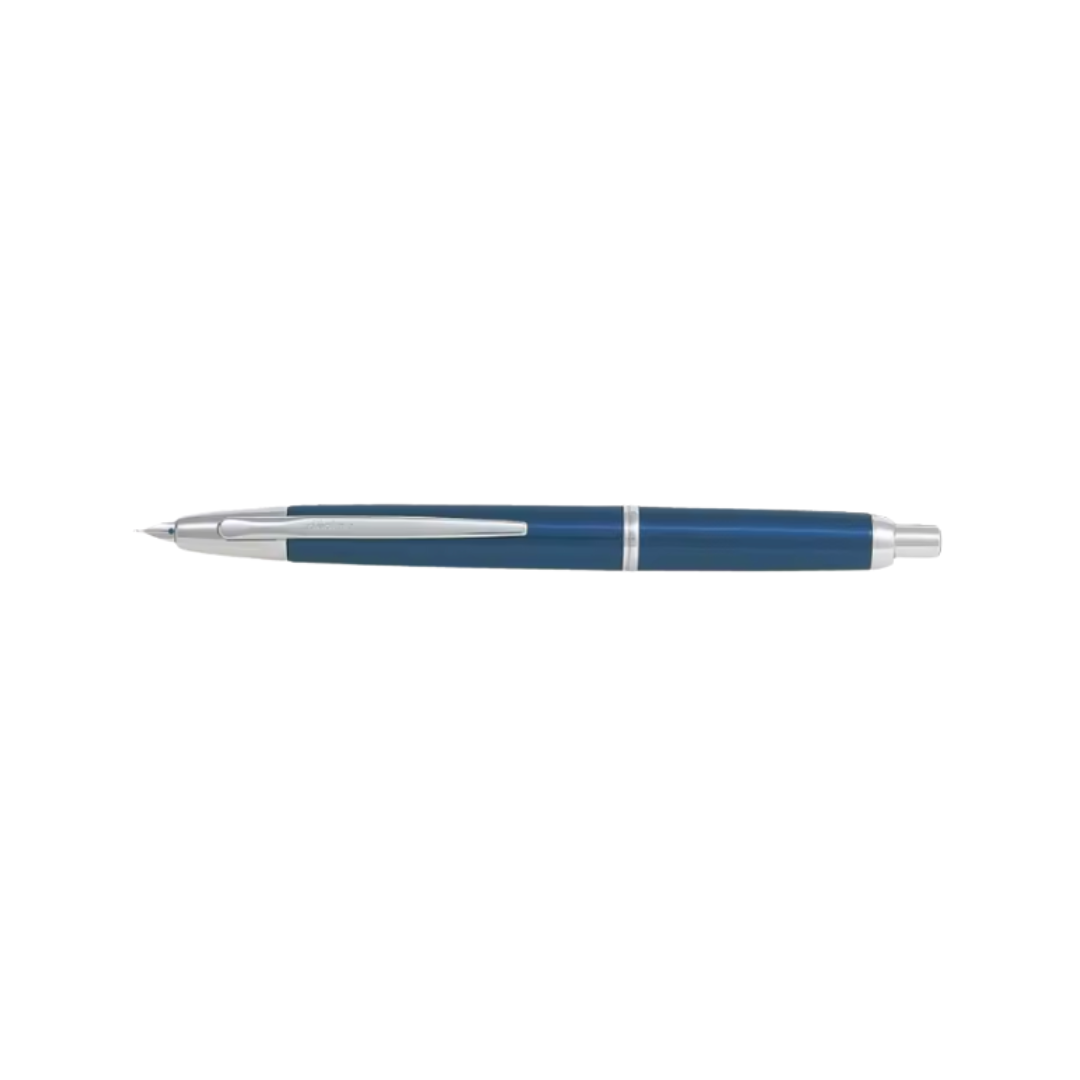 Pilot Capless Decimo Fountain Pen - Blue with 18K Gold Rhodium-plated Broad Nib — nib close-up