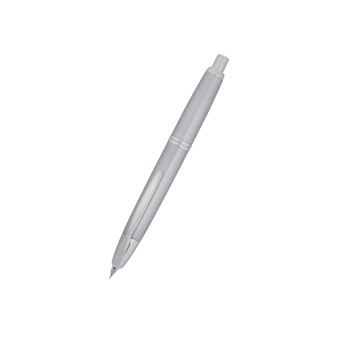 Pilot Capless Fountain Pen in Silver with 18K Gold Rhodium-plated Fine Nib — PILOT fountain pen — precision nib writing instrument, at Cityluxe Singapore stationery store