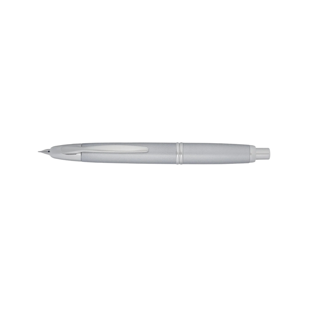 Pilot Capless Fountain Pen - Silver with 18K Gold Rhodium-plated Fine Nib — nib close-up