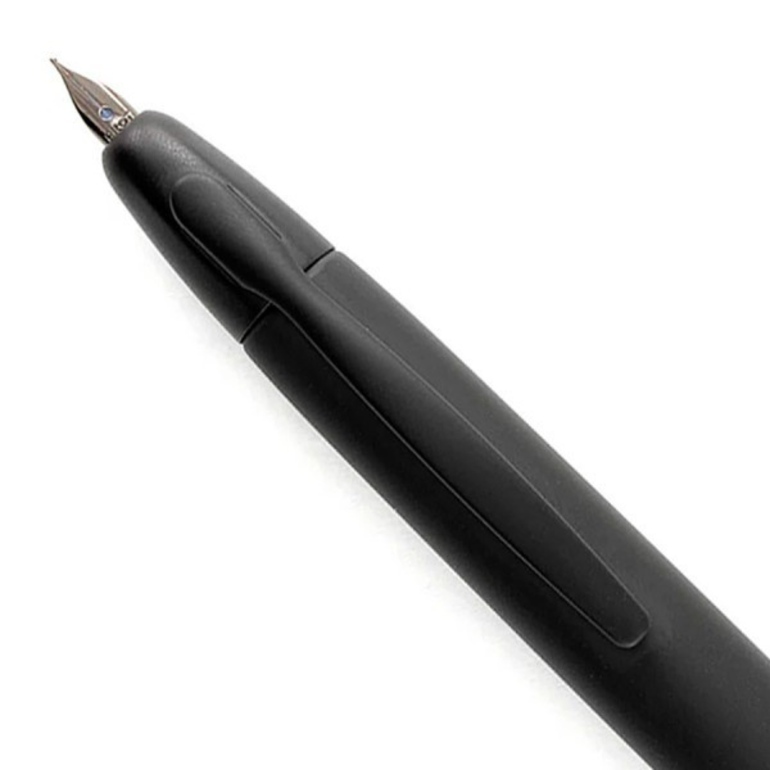 Pilot Capless Fountain Pen - Matte Black — writing at an angle
