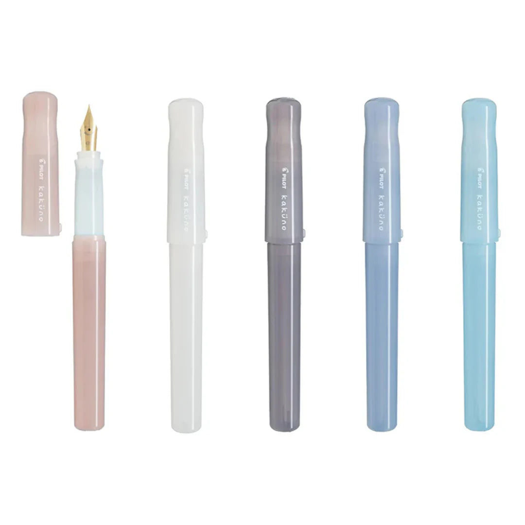 Pilot Kakuno Fountain Pen - Madoromi Light Blue — barrel detail