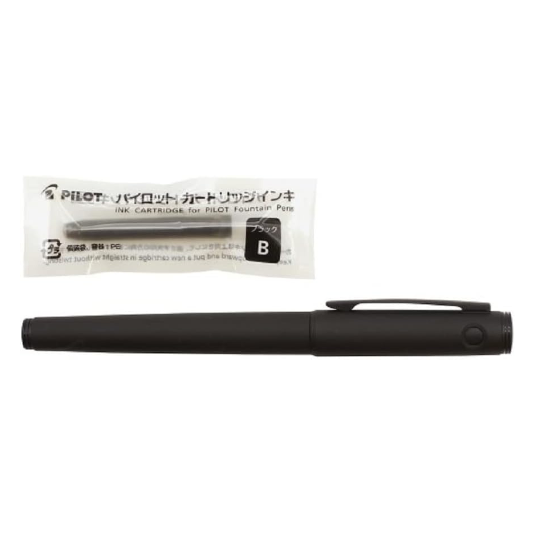 Pilot LIGHTIVE Fountain Pen in Matte Black — PILOT fountain pen — precision nib writing instrument, at Cityluxe Singapore stationery store