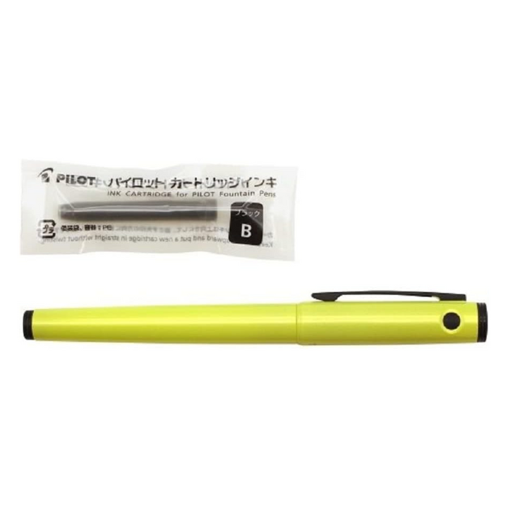 Pilot LIGHTIVE Fountain Pen in Active Yellow — PILOT fountain pen — precision nib writing instrument, at Cityluxe Singapore stationery store