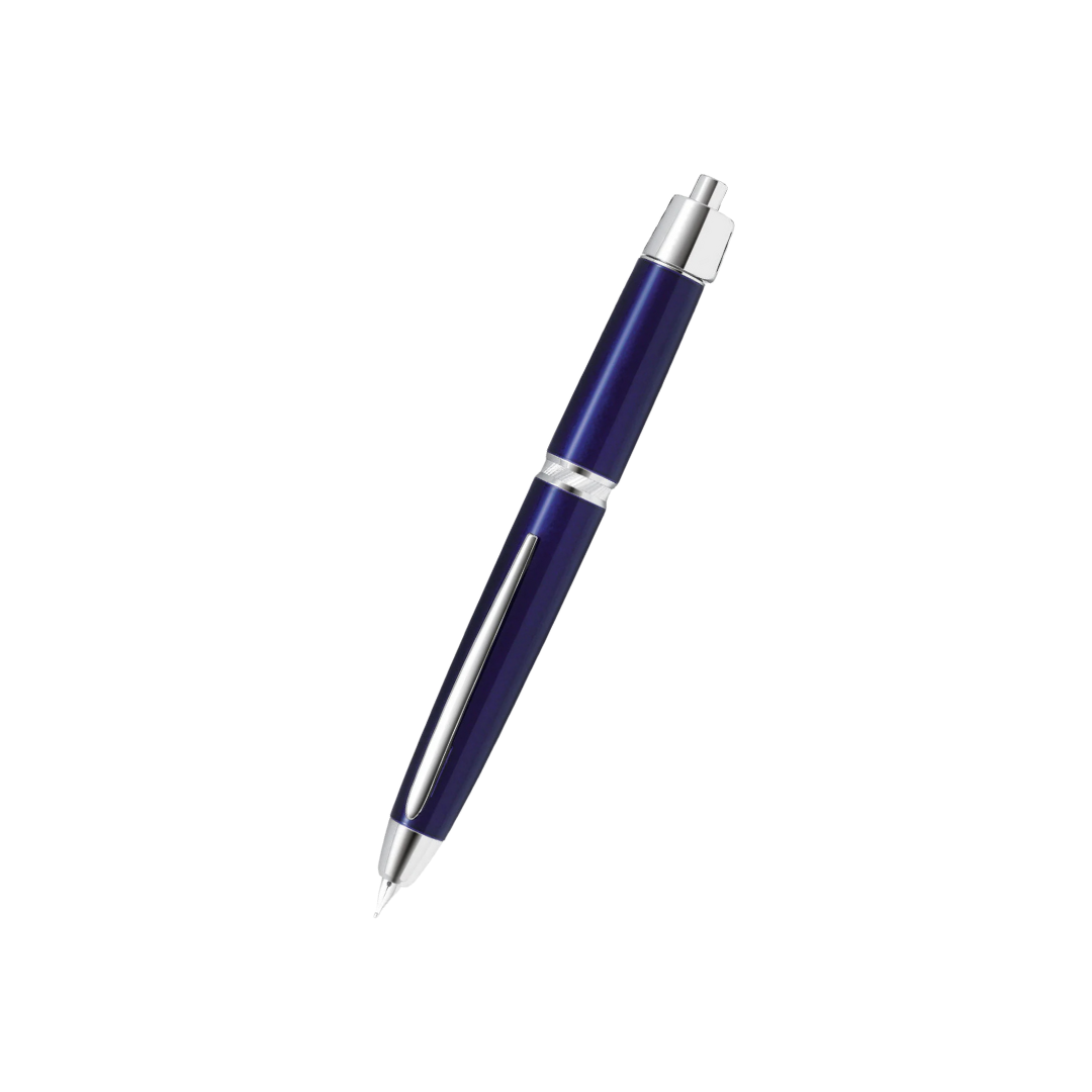 Pilot Vanishing Point Capless LS Fountain Pen in Blue 18K Gold Rhodium-plated Nib — PILOT fountain pen — precision nib writing instrument, at Cityluxe Singapore stationery store
