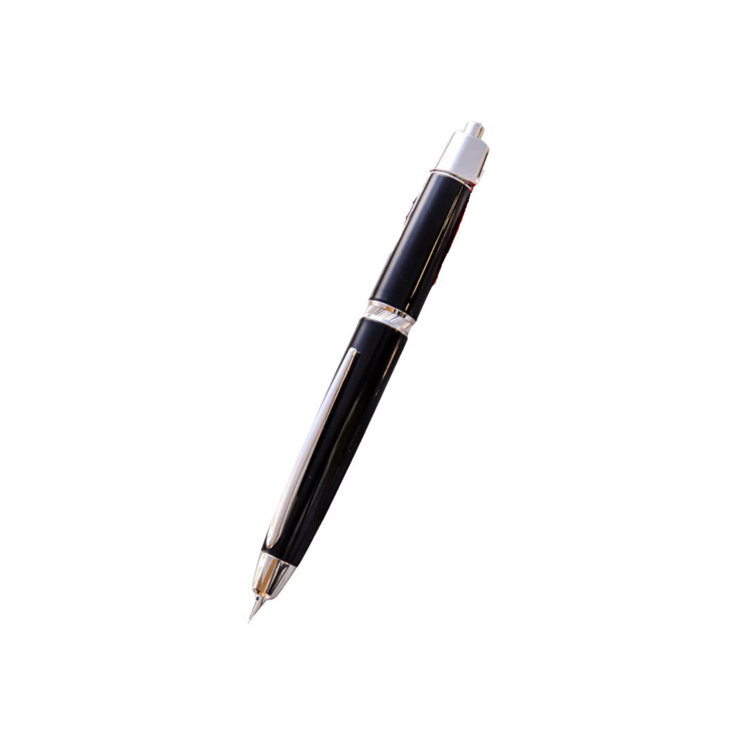 Pilot Vanishing Point Capless Luxury LS Fountain Pen - Black 18K Gold Rhodium-plated Nib