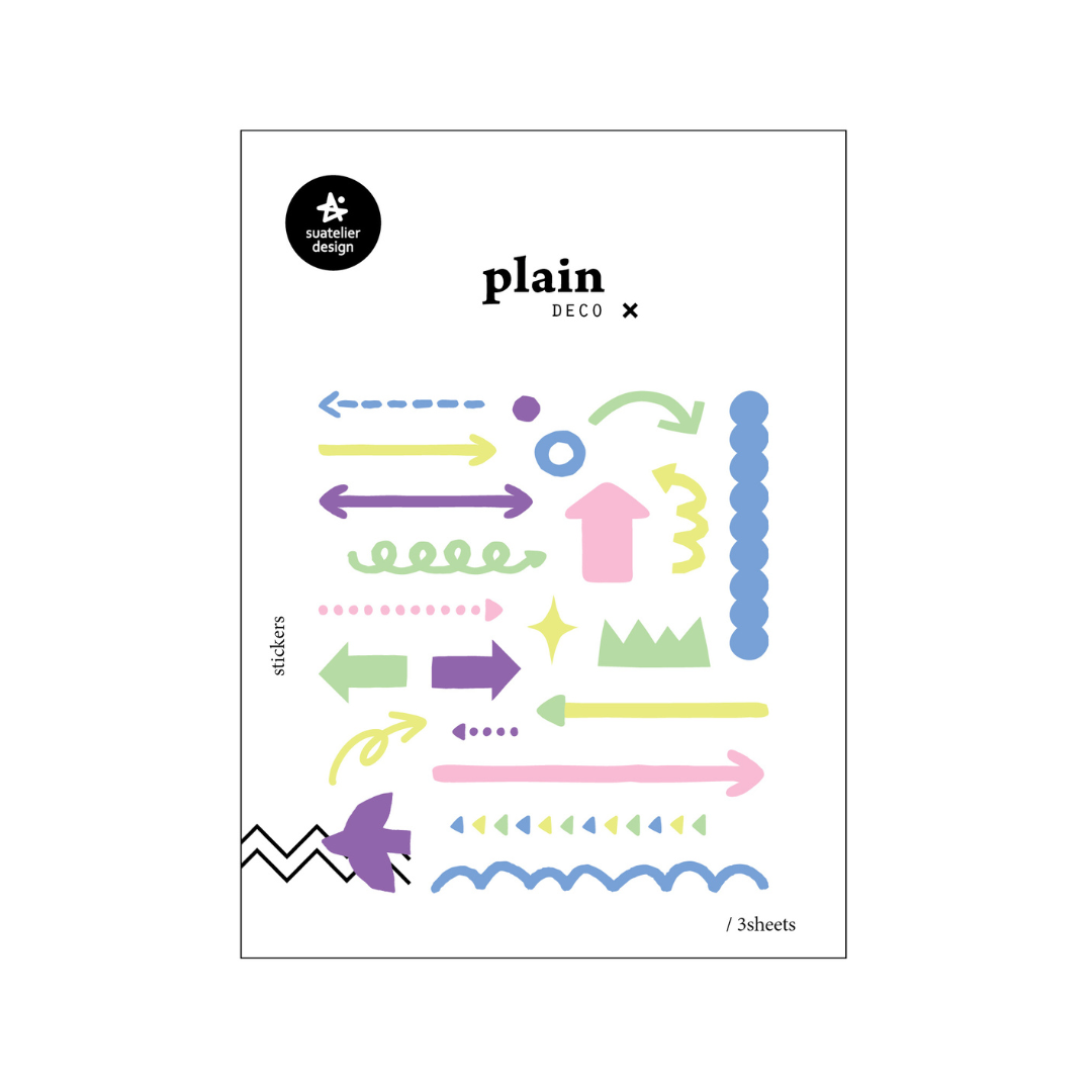 Suatelier Plain Deco Sticker in Plain.73 — Suatelier decorative sticker — for journaling, planners and scrapbooking, at Cityluxe Singapore