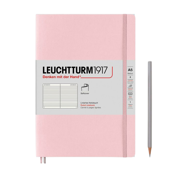 Leuchtturm1917 A5 Medium Softcover Notebook in Ruled / Powder — Leuchtturm1917 notebook — quality writing journal with premium paper, at Cityluxe Singapore stationery store