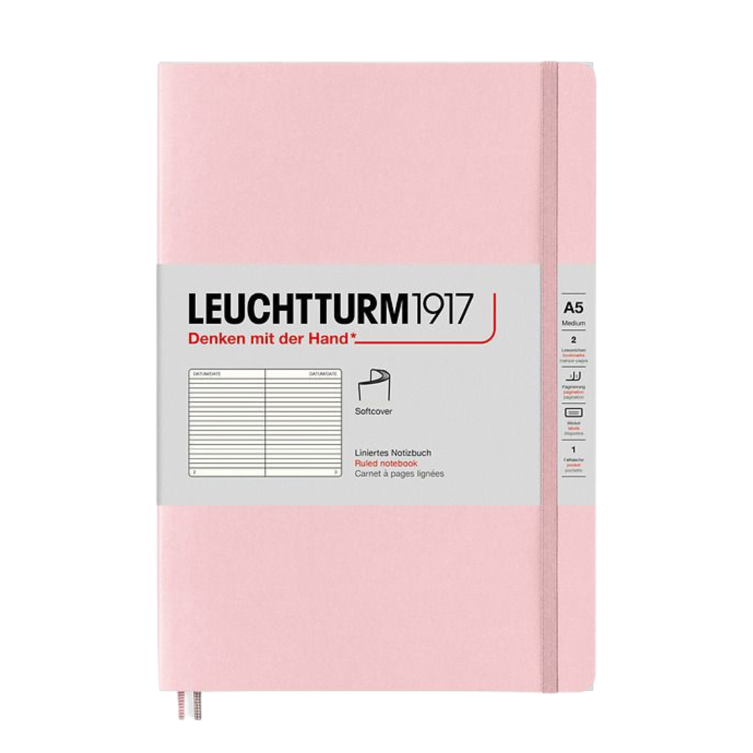 Leuchtturm1917 A5 Medium Softcover Notebook in Ruled / Powder — Leuchtturm1917 notebook — quality writing journal with premium paper, at Cityluxe Singapore stationery store