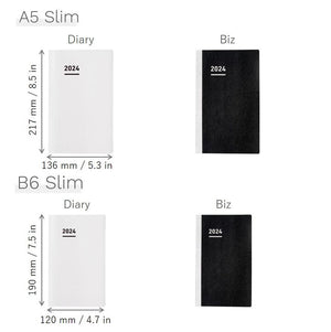 Kokuyo Jibun Techo Diary 2024 Mini B6 Slim Refill [Pre-Order]