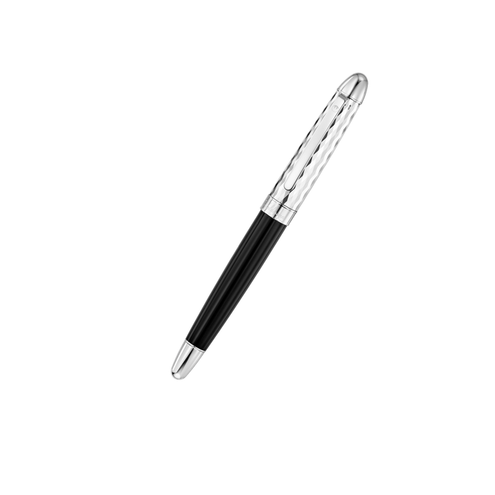 Waldmann Précieux Diamond Cut Fountain Pen in Black Medium Steel Nib — Waldmann fountain pen — precision nib writing instrument, at Cityluxe Singapore stationery store