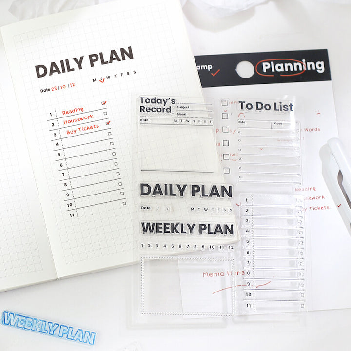 BGM Clear Stamp: Diary in Record Efficiency — BGM clear stamp — premium stationery, at Cityluxe Singapore