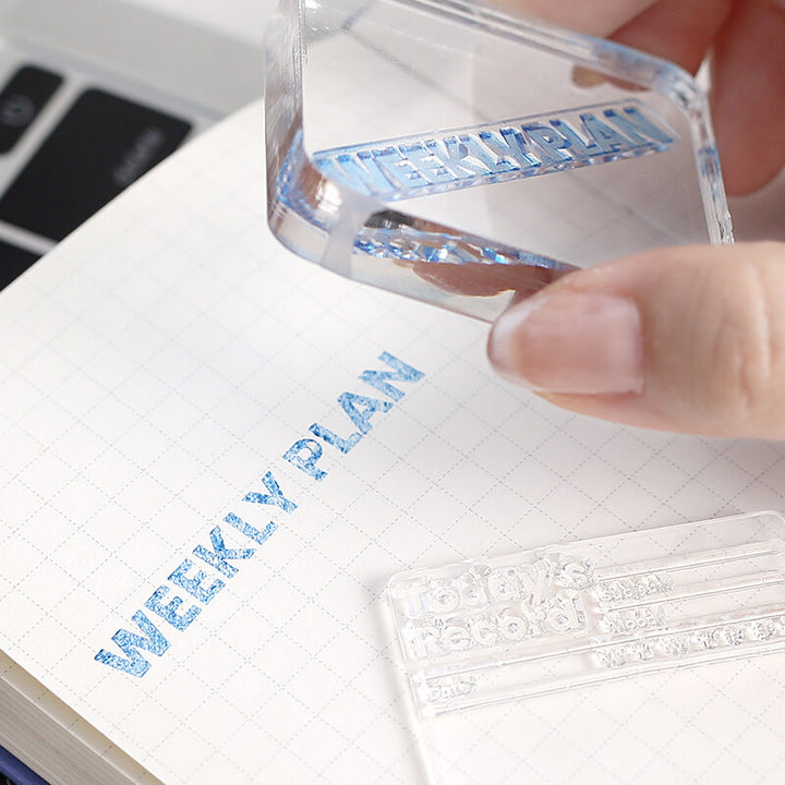 BGM Clear Stamp: Diary in Record Efficiency — BGM clear stamp — premium stationery, at Cityluxe Singapore