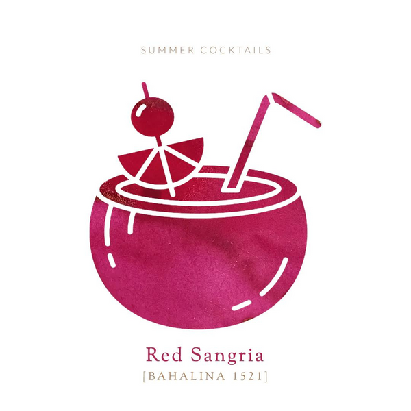 Load image into Gallery viewer, Vinta Inks Summer Cocktails 30ml Bottled Ink - Red Sangria [Bahalina 1521]
