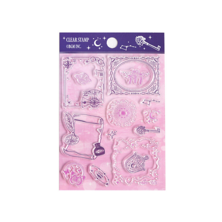 BGM Clear Stamp: Diary in Retro Star Moon Poem — BGM clear stamp — premium stationery, at Cityluxe Singapore