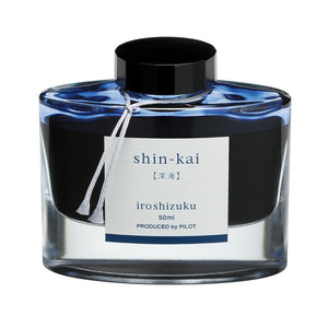 Pilot Iroshizuku 50ml Ink Bottle Fountain Pen Ink - Shin-kai (Blue Grey)