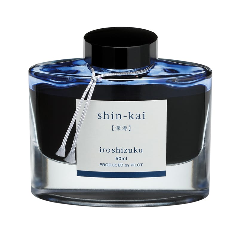 Pilot Iroshizuku 50ml Ink Bottle Fountain Pen Ink - Shin-kai (Blue Grey)