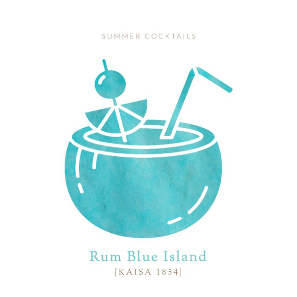이미지를 갤러리 뷰어에 로드 , Vinta Inks Summer Cocktails 30ml Bottled Ink - Rum Blue Island [Kaisa 1854]
