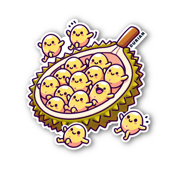 Sticker in Durian babies — WhereTo decorative sticker — for journaling, planners and scrapbooking, at Cityluxe Singapore