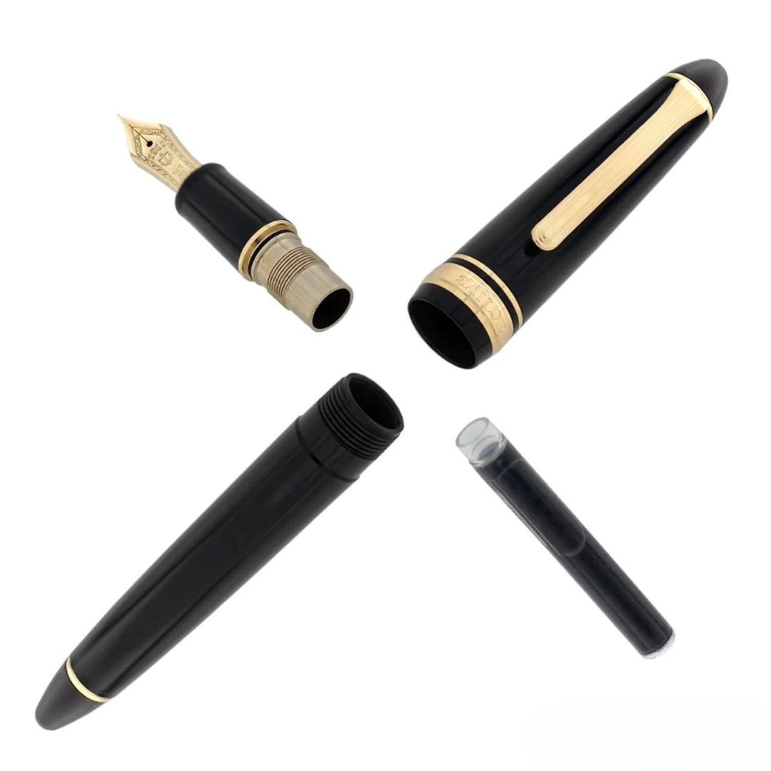 Sailor 1911S 14k Nib Fountain Pen - Black with Gold Accent [Pre-Order]