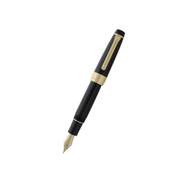 이미지를 갤러리 뷰어에 로드 , Sailor King of Pens Professional Gear 21k Nib Fountain Pen - Black with Gold Accent [Pre-Order]
