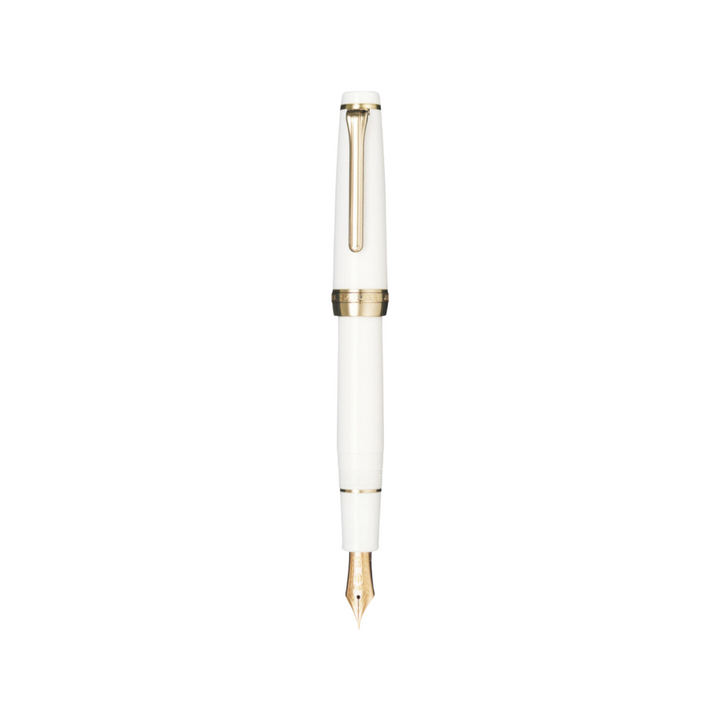 Sailor Professional Gear 21k Nib Fountain Pen in White with Pink Gold Accent [Pre-Order] — Sailor fountain pen — precision nib writing instrument, at Cityluxe Singapore stationery store
