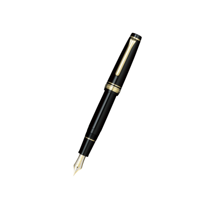 Sailor Professional Gear 21k Nib Fountain Pen in Black with Gold Accent [Pre-Order] — Sailor fountain pen — precision nib writing instrument, at Cityluxe Singapore stationery store