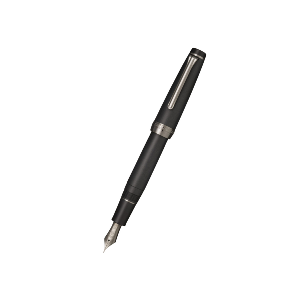 Sailor Professional Gear 21k Nib Fountain Pen - Imperial Black with Black Ion Accent [Pre-Order]