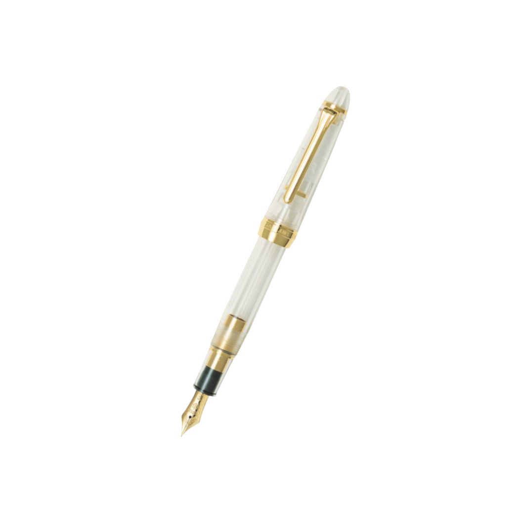 Sailor 1911S 14k Nib Fountain Pen - Transparent Demonstrator with Gold Accent [Pre-Order]