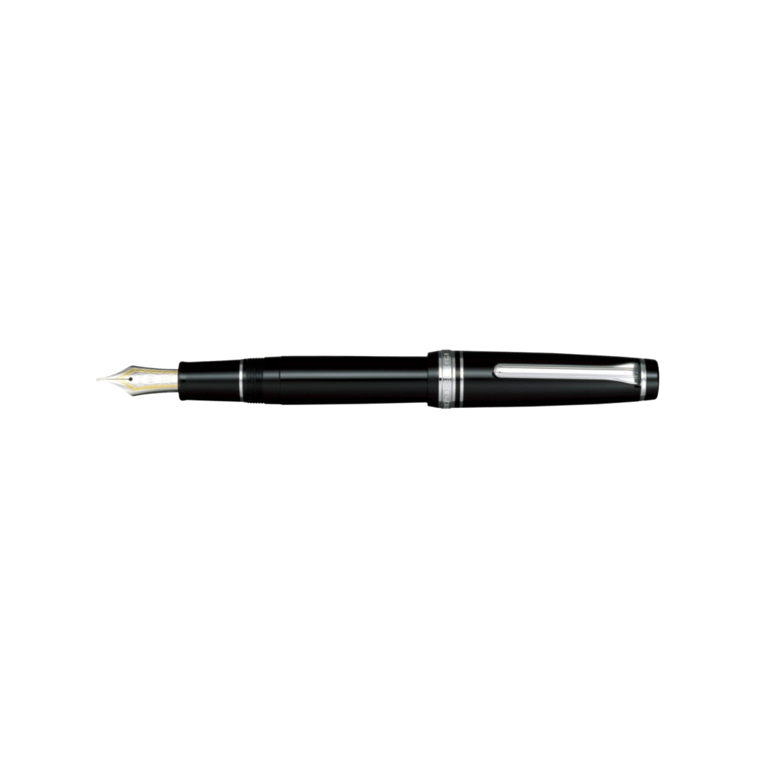 Sailor Professional Gear 21k Nib Fountain Pen in Black with Rhodium Accent [Pre-Order] — Sailor fountain pen — precision nib writing instrument, at Cityluxe Singapore stationery store