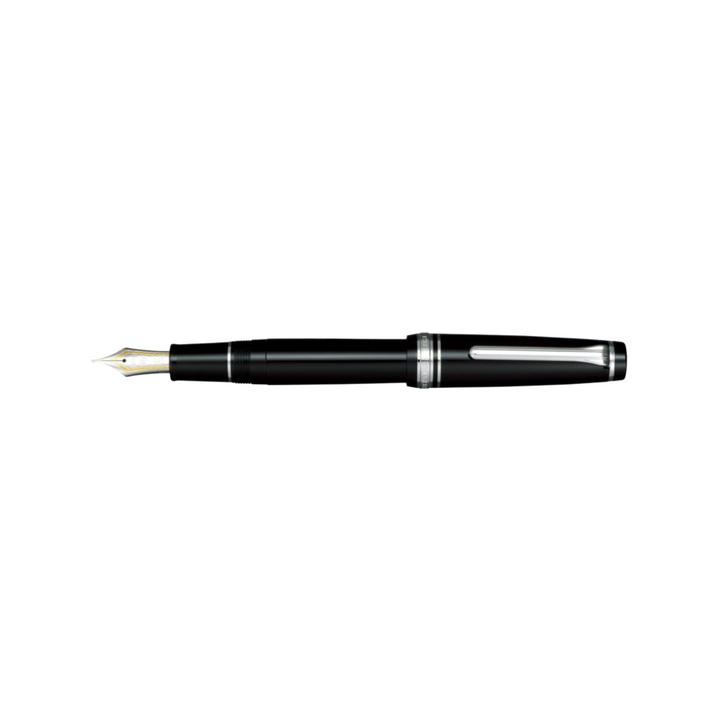 Sailor Professional Gear 21k Nib Fountain Pen in Black with Rhodium Accent [Pre-Order] — Sailor fountain pen — precision nib writing instrument, at Cityluxe Singapore stationery store