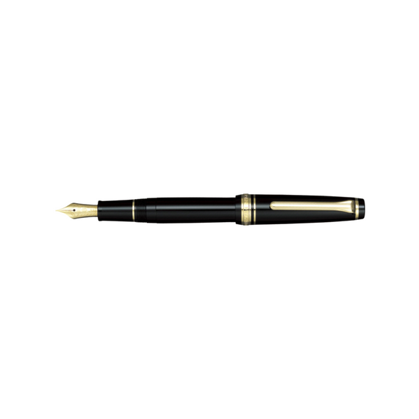 이미지를 갤러리 뷰어에 로드 , Sailor Professional Gear 14k Nib Fountain Pen - Slim Black with Gold Accent [Pre-Order]
