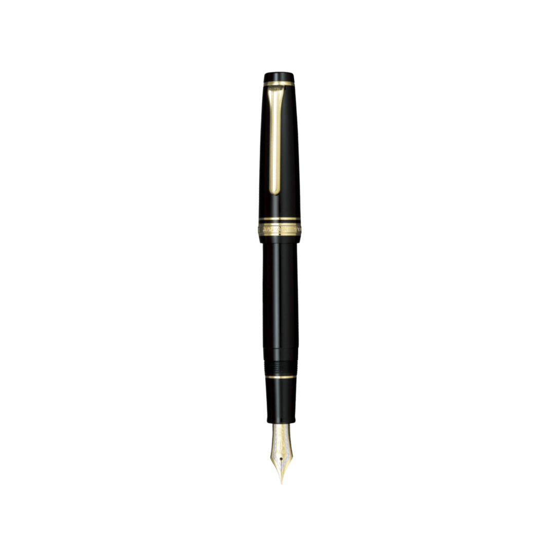 Sailor Professional Gear 21k Nib Fountain Pen in Black with Gold Accent [Pre-Order] — Sailor fountain pen — precision nib writing instrument, at Cityluxe Singapore stationery store