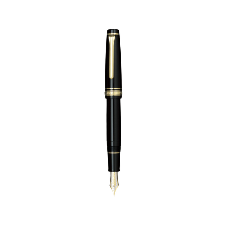 Sailor Professional Gear 21k Nib Fountain Pen in Black with Gold Accent [Pre-Order] — Sailor fountain pen — precision nib writing instrument, at Cityluxe Singapore stationery store