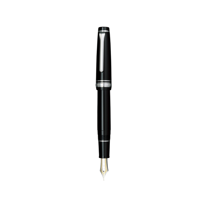 Sailor Professional Gear 21k Nib Fountain Pen in Black with Rhodium Accent [Pre-Order] — Sailor fountain pen — precision nib writing instrument, at Cityluxe Singapore stationery store
