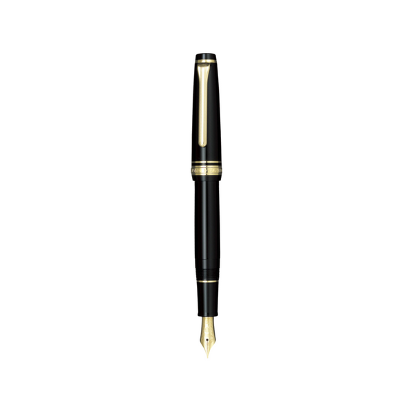 이미지를 갤러리 뷰어에 로드 , Sailor Professional Gear 14k Nib Fountain Pen - Slim Black with Gold Accent [Pre-Order]
